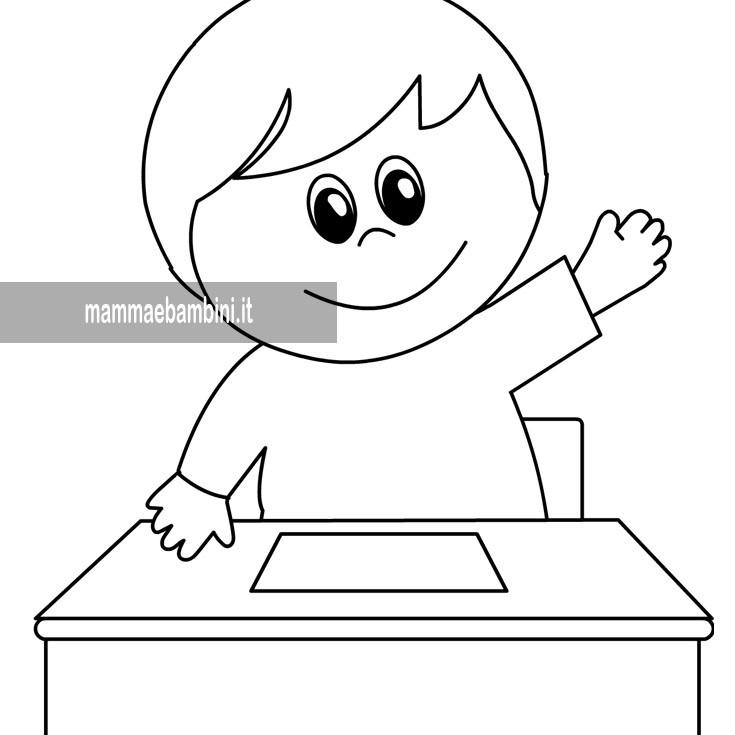 Bambino in classe 1 bambino scuola