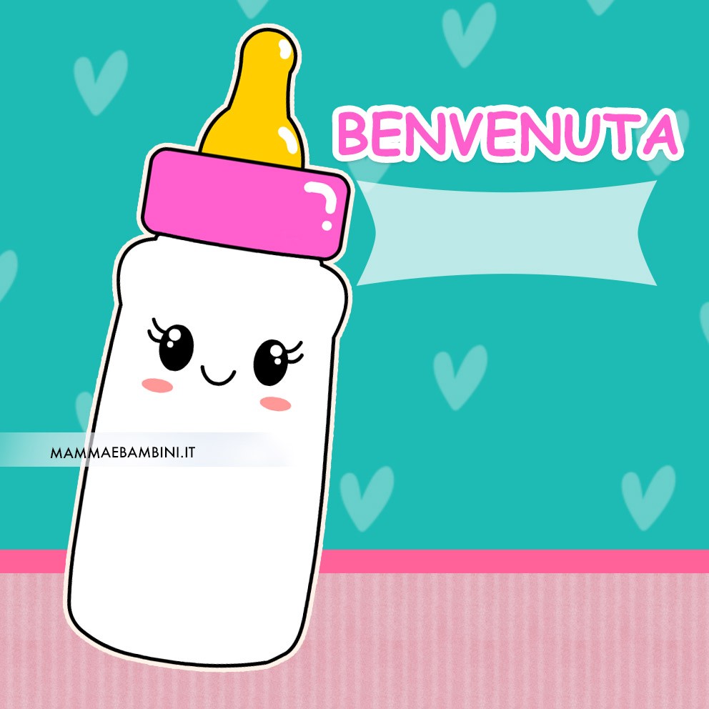 Cartolina nascita personalizzata con nome 1 biglietto nascita bimba