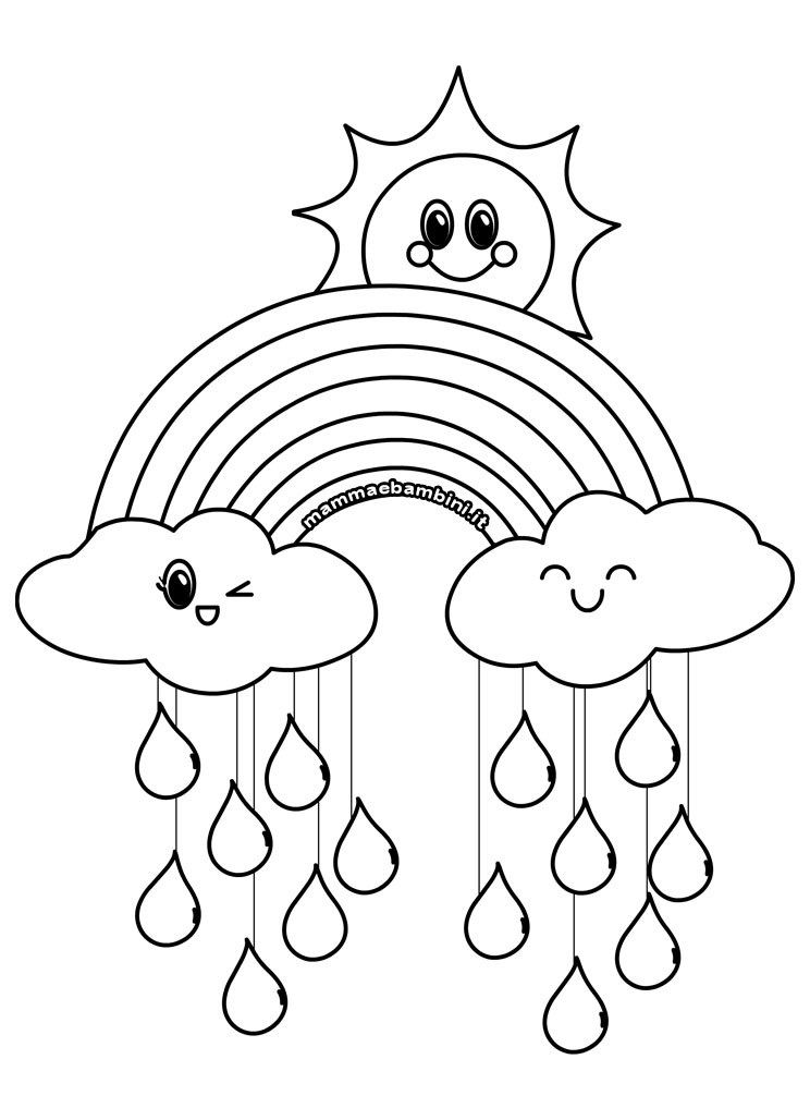 GORGECRAFT 30x30 Cm Stencil Arcobaleno 6 Stili Modello Nuvola Arcobaleno Gocce Di Pioggia Sole Stella Modello Stencil In Plastica Riutilizzabile Per Dipingere Su Legno Mobili Da Parete Piastrelle Tela - 6