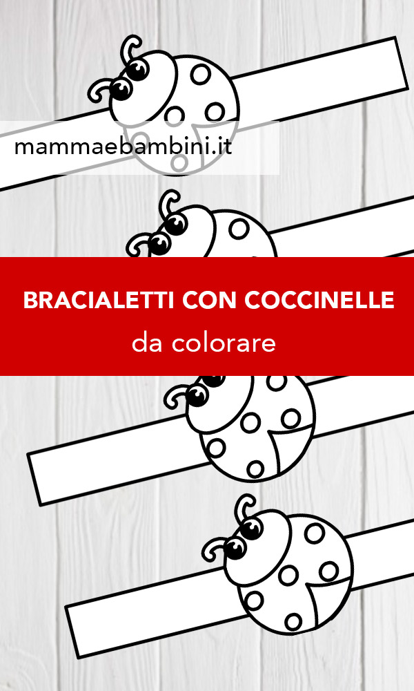 Bracciali di carta con coccinelle 1 braccialetti bambini coccinelle