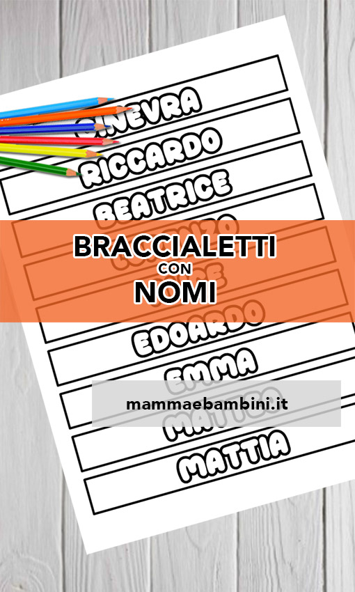 bracciali nomi bambini