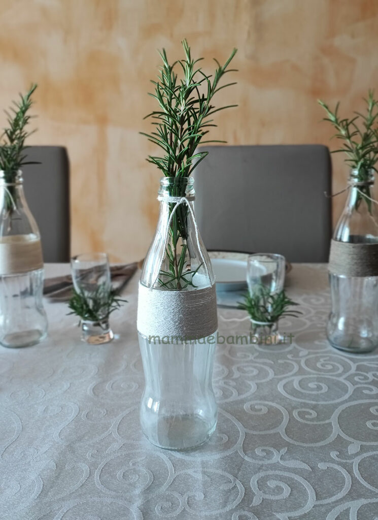 Centrotavola rustico con rosmarino 4 decorazione tavola rustica