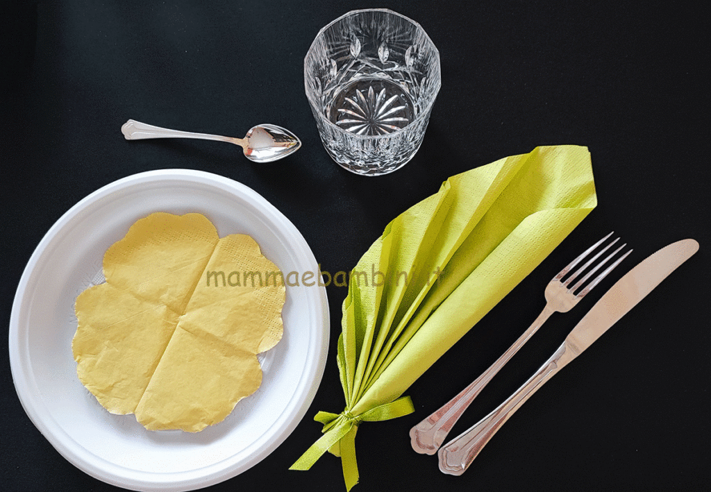 decorazione tavola giallo verde