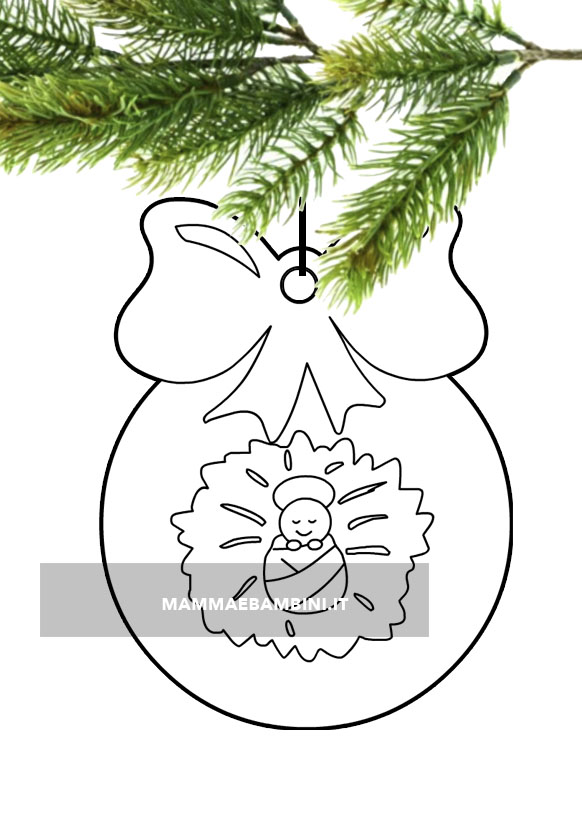 Pallina albero con Gesù Bambino 1 pallina natale gesu bambino