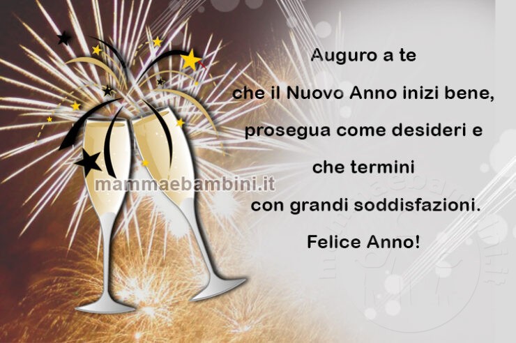 Auguri di Buon Anno 2024 - Mamma e Bambini