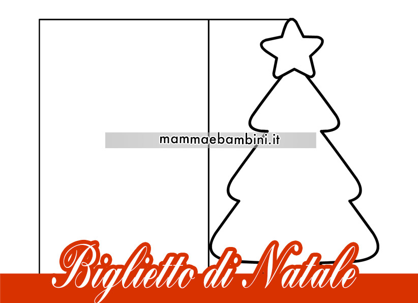 biglietto albero natale