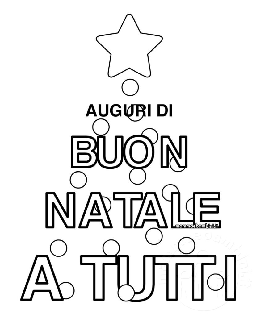 Buon Natale a tutti da colorare 1 buon natale a tutti