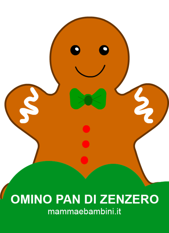 Omino Di Pan Di Zenzero Disegno Colorato
