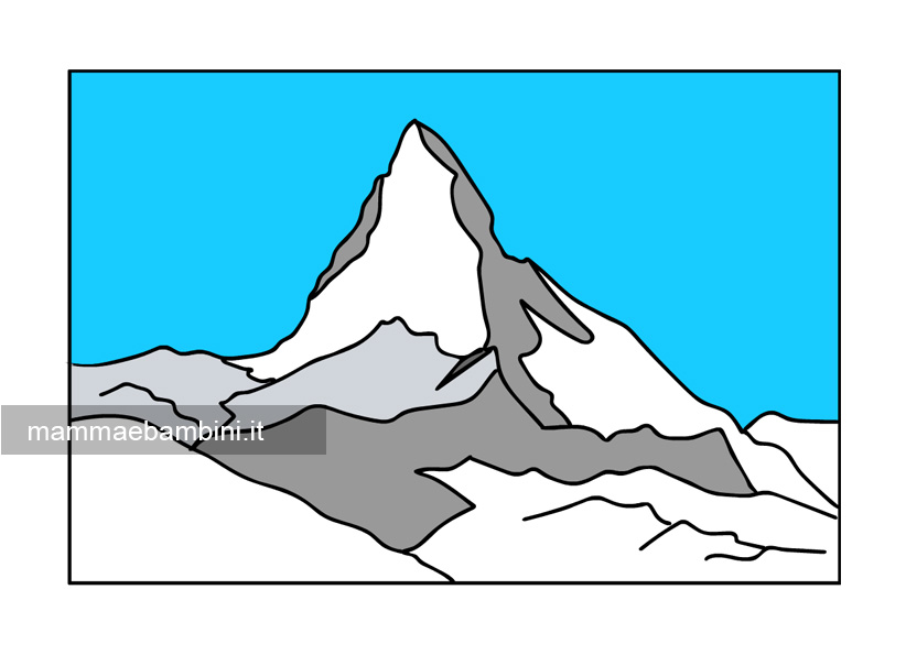 Montagna con neve 1 Montagna neve