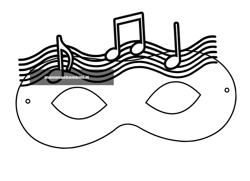Maschera Carnevale musica 1 maschera musica