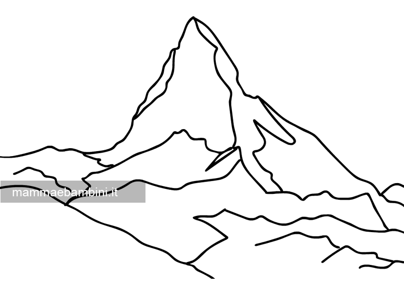 Montagna disegno 3 montagna