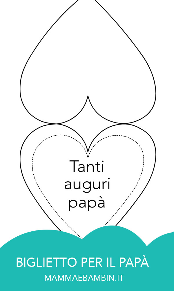 Biglietto cuore per il papà 1 biglietto papa cuore