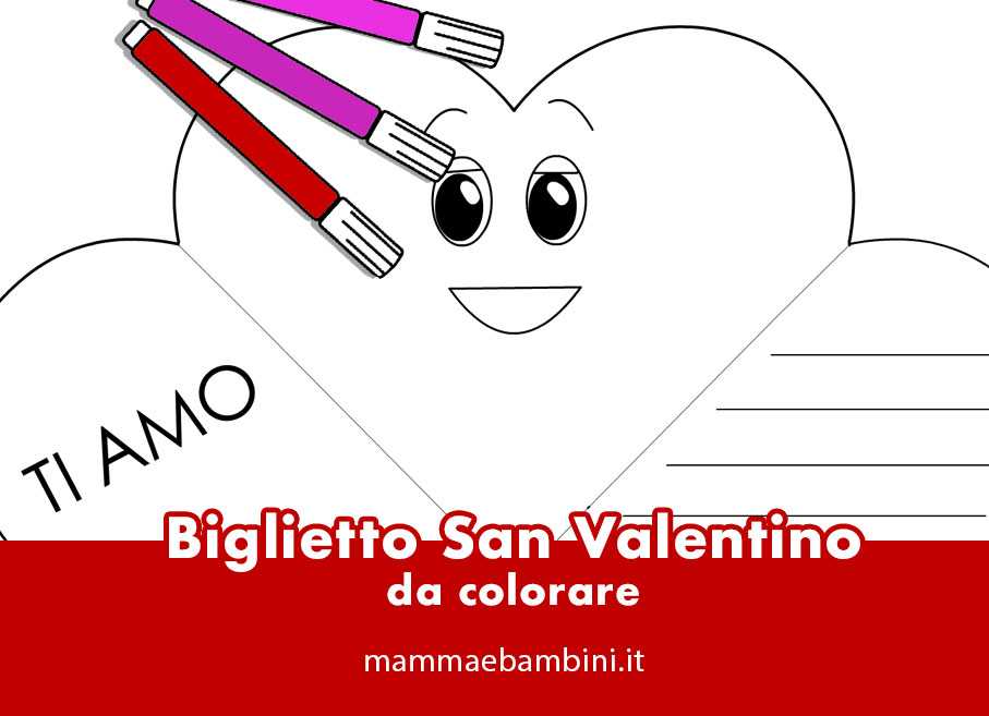 Biglietto San Valentino 1 biglietto san valentino