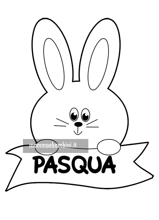Coniglio con cartello Pasqua 1 coniglio pasqua
