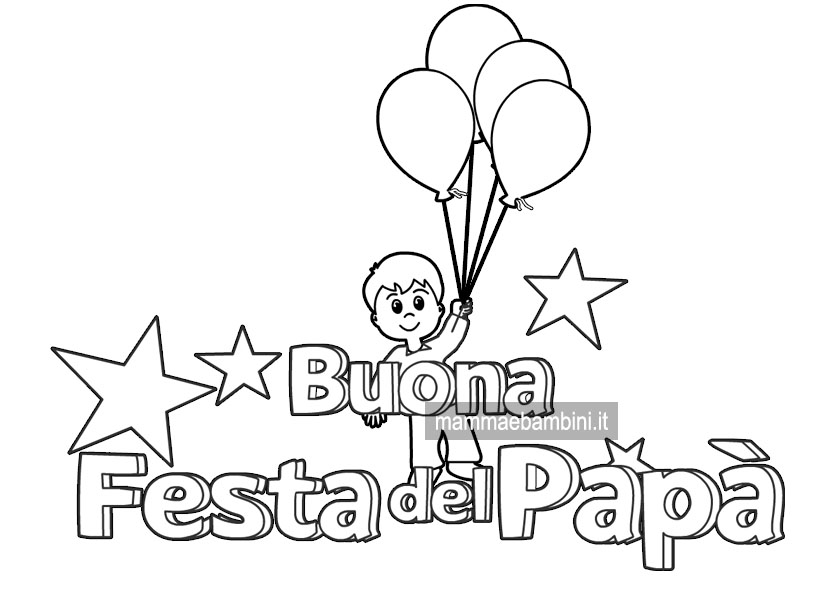 Scritta Buona Festa del Papà 1 disegno buon festa papa
