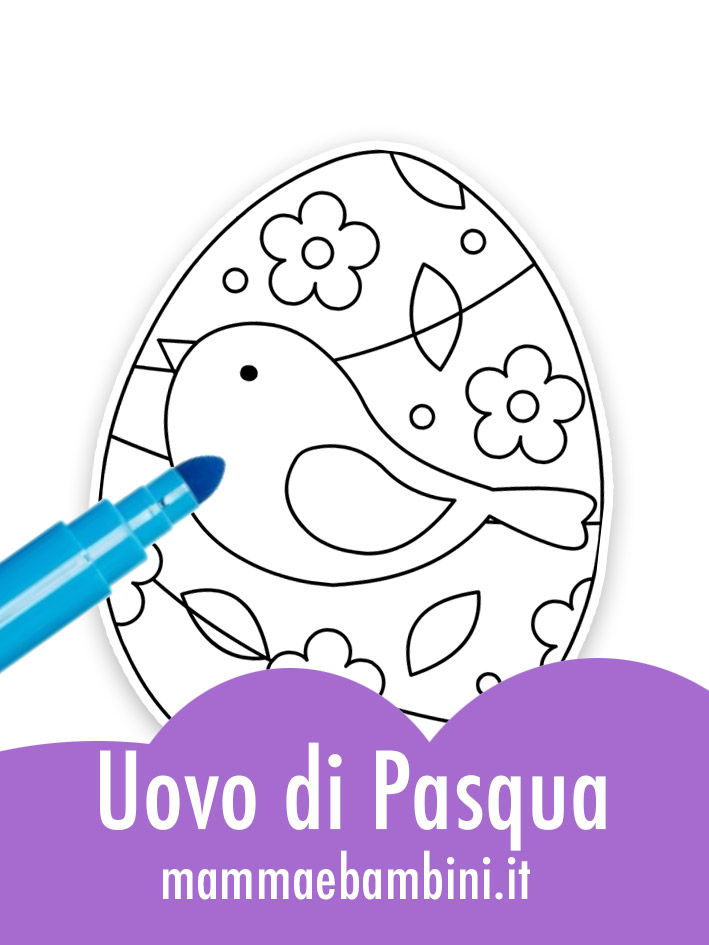 Uovo di Pasqua con uccellino 1 uova pasqua uccellino
