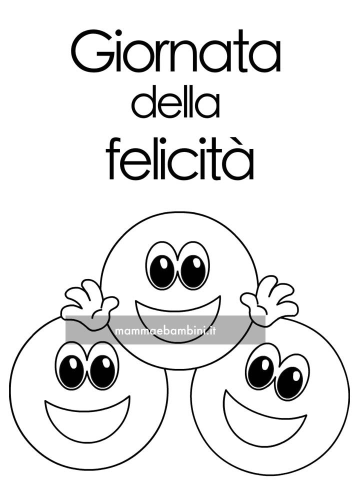 giornata felicita disegno