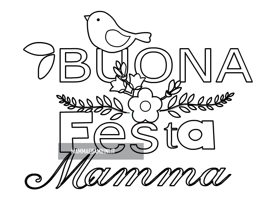 buona festa mamma disegno