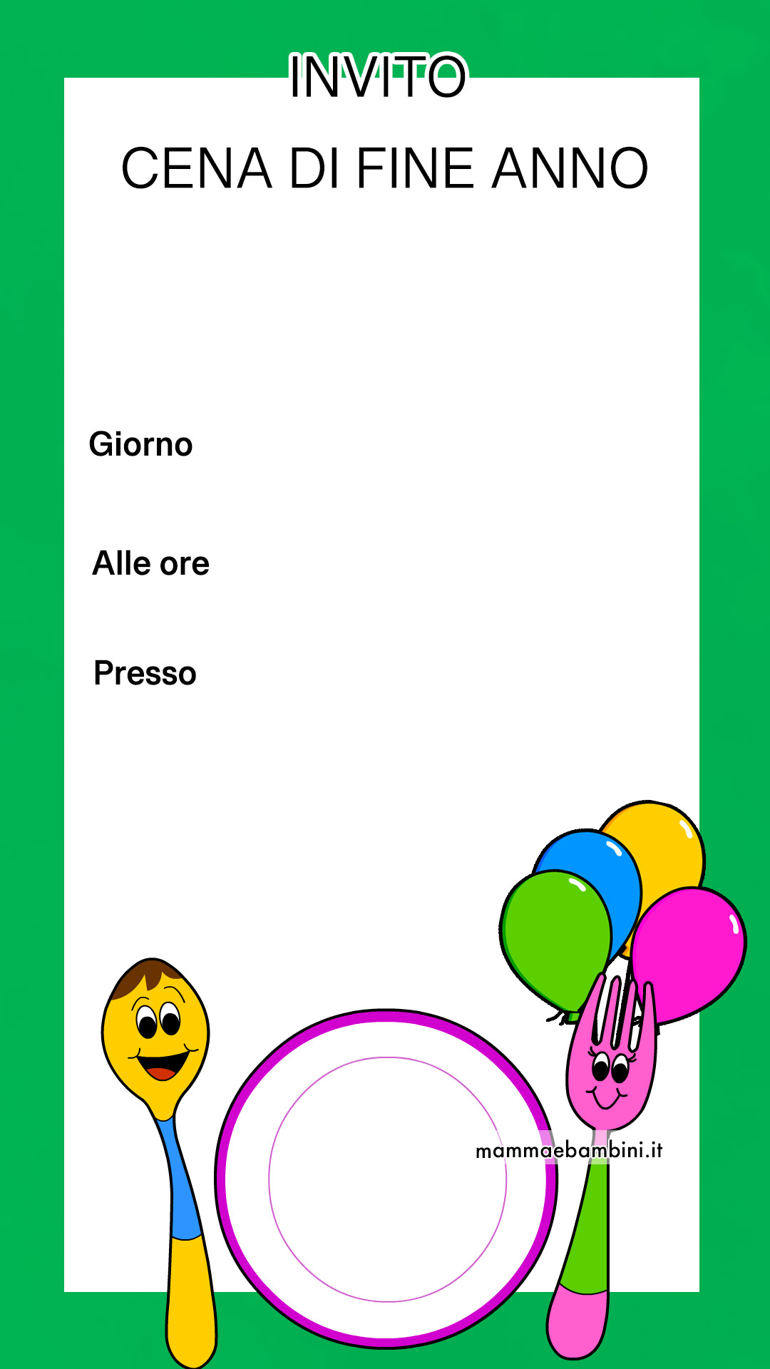invito digitale cena fine anno