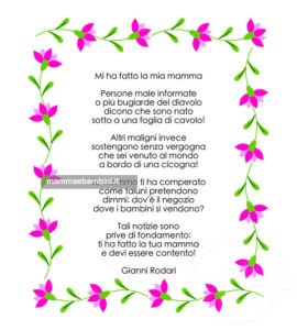 poesia festa della mamma rodari