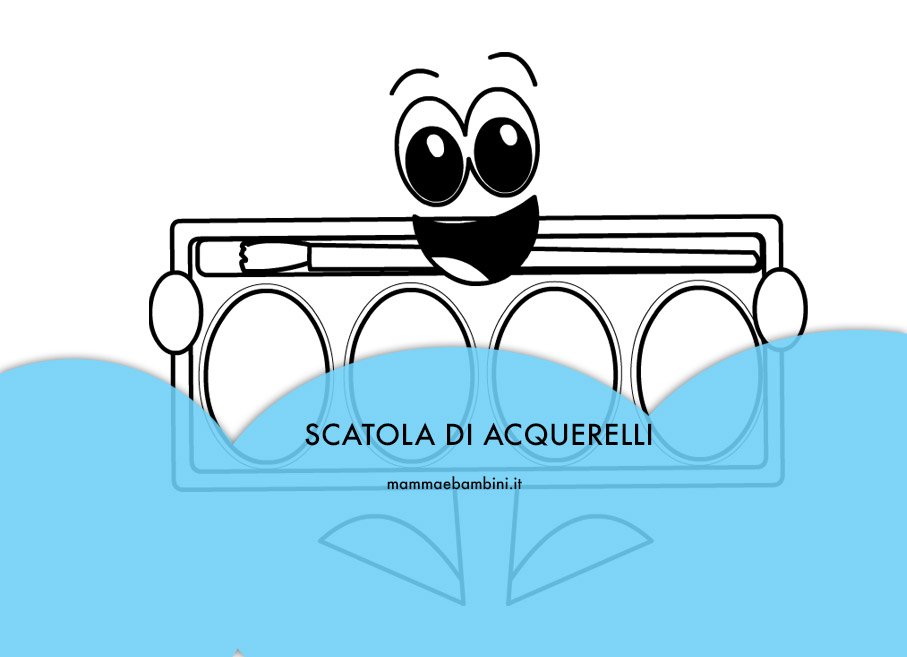 Disegno Scatola di acquerelli 1 scatola di acquerelli disegno