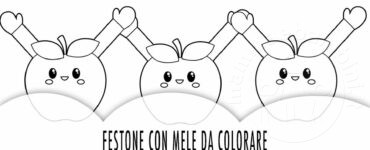 festone mele da colorare