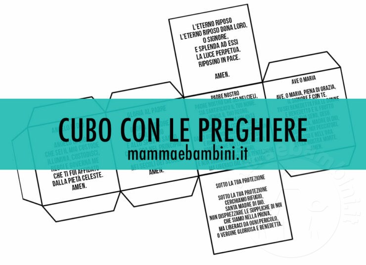 Cubo con le preghiere - Mamma e Bambini