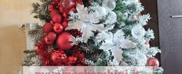 addobbo albero natale bianco rosso 1
