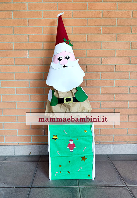 babbo natale su base cartone
