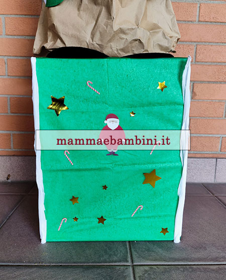 base scatola cartone natale