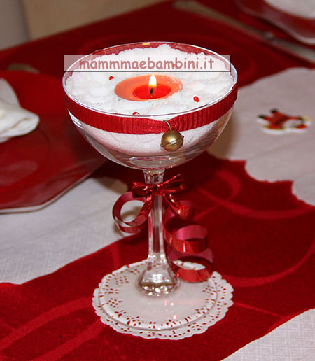 tavola natalizia rosso 3 bicchiere