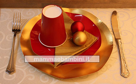 Natale tavola apparecchiata deocrazione piatto
