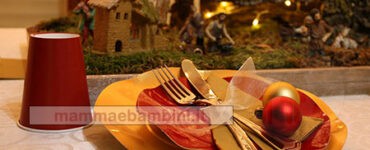 Natale tavola apparecchiata deocrazione presepe 1