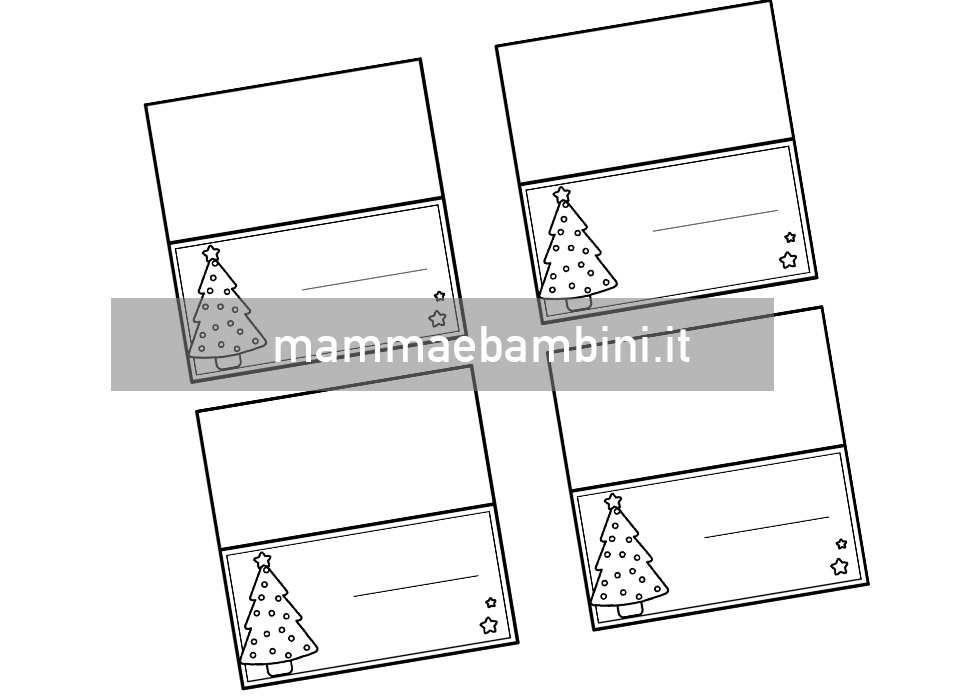 segnaposto albero di natale