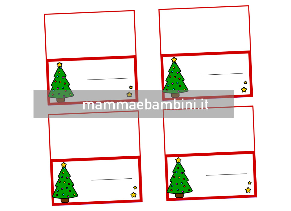 segnaposto natale da stampare