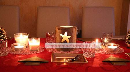 tavola rosso oro vigilia natale