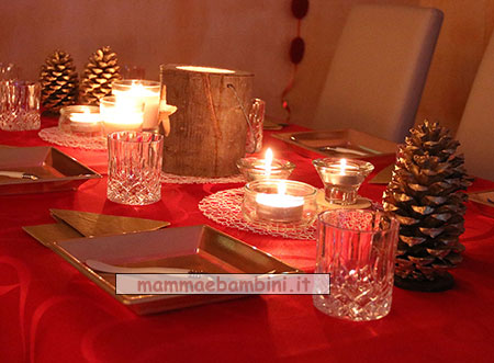 tavola viglia natale candele