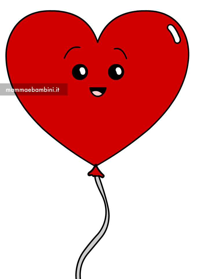 Palloncino cuore rosso