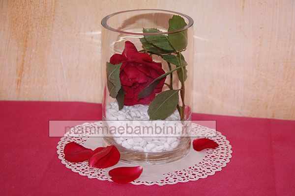 centrotavola fai da te con rosa 1