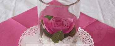 rosa di carta composizione centrotavola 2