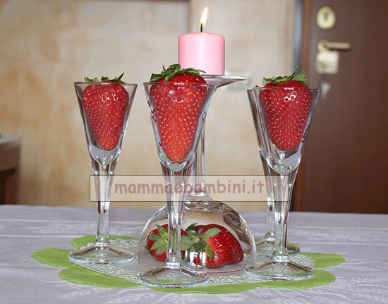 centrotavola con fragole