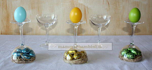 decorazioni pasqua bicchieri uova 1