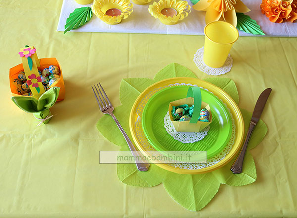 decorazioni tavola pasqua giallo 1
