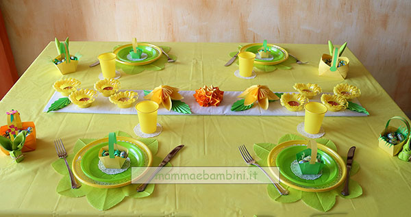 decorazioni tavola pasqua giallo 3