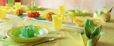 decorazioni tavola pasqua giallo 4