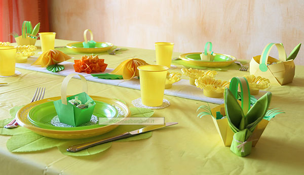 decorazioni tavola pasqua giallo 4