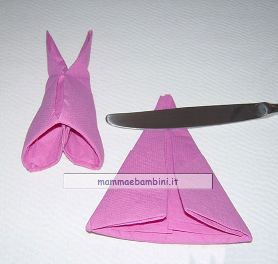 tutorial tovagliolo pasqua coniglio 12
