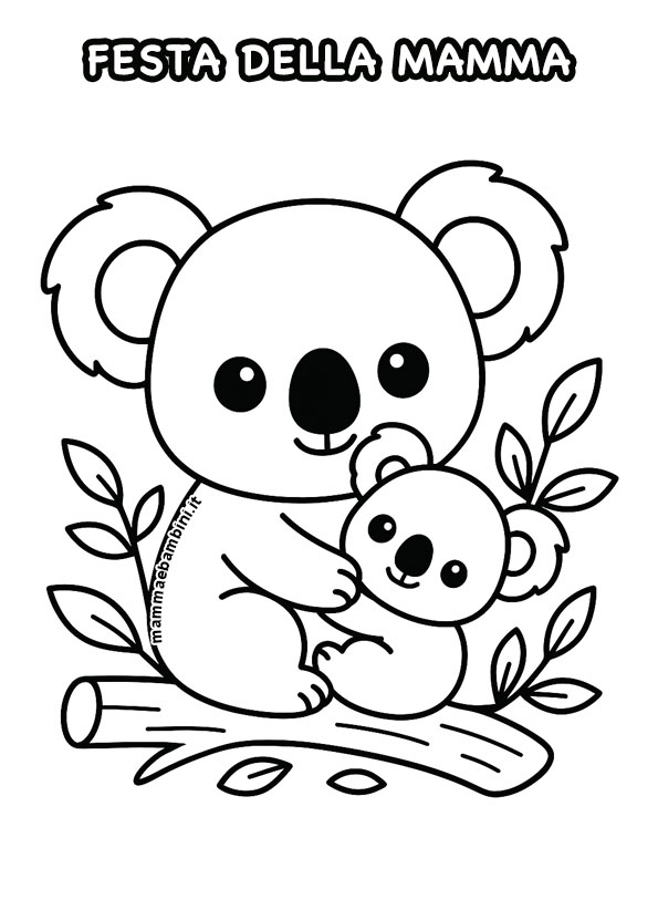 mamma cucciolo koala