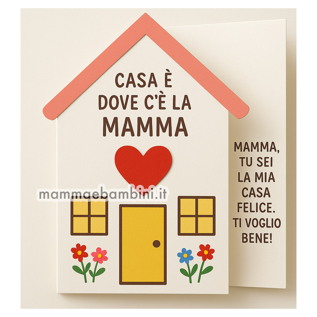 biglietto mamma casetta