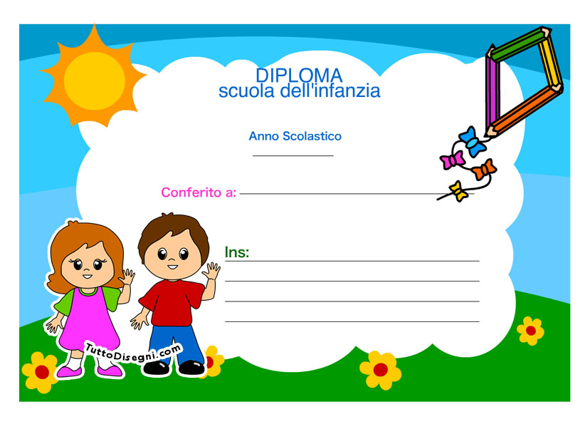diploma scuola infanzia